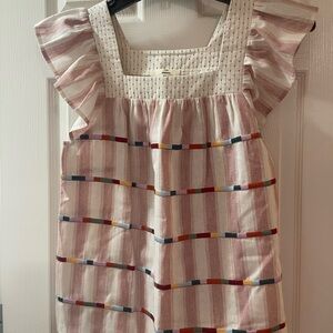 Striped Ruffle Sleeve Top